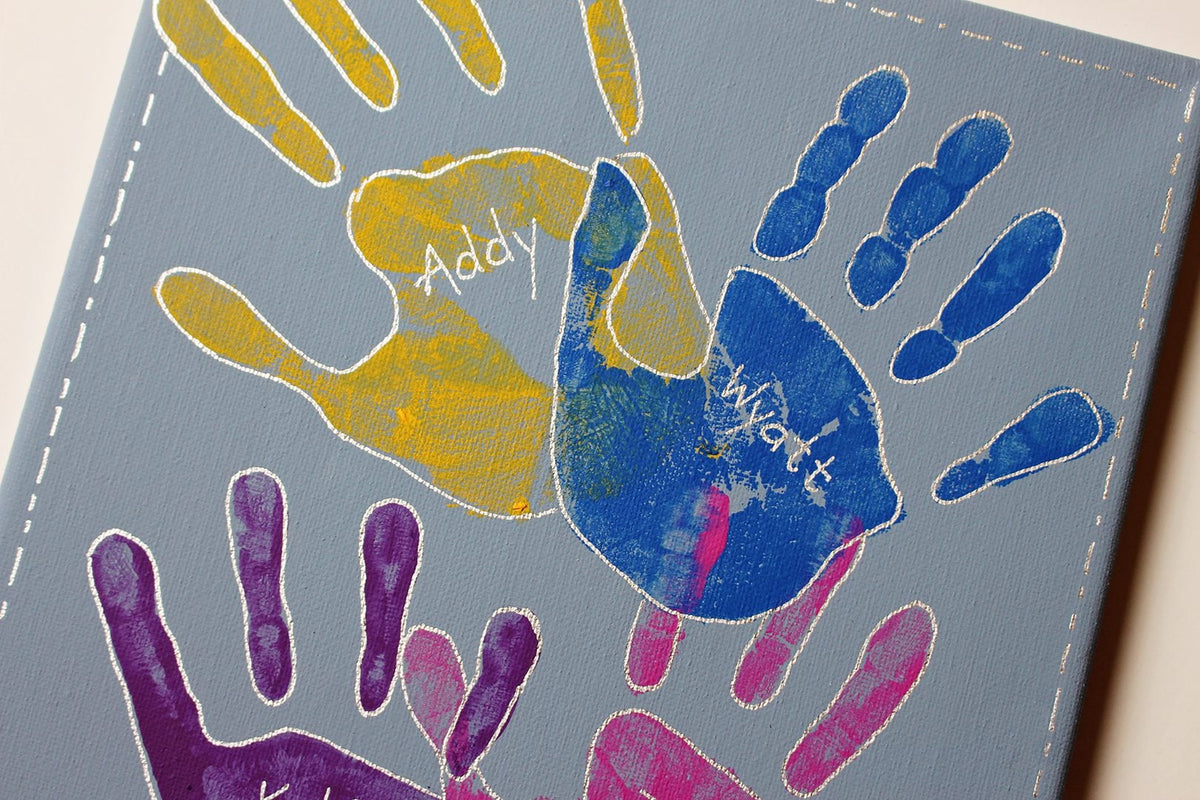 Overlapping hand-print painting – Print Guys