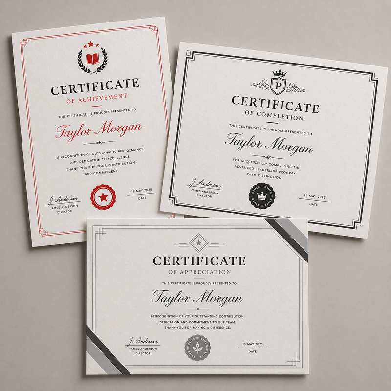 Certificates | Print Guys