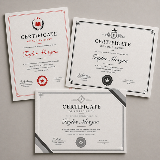 Certificates | Print Guys