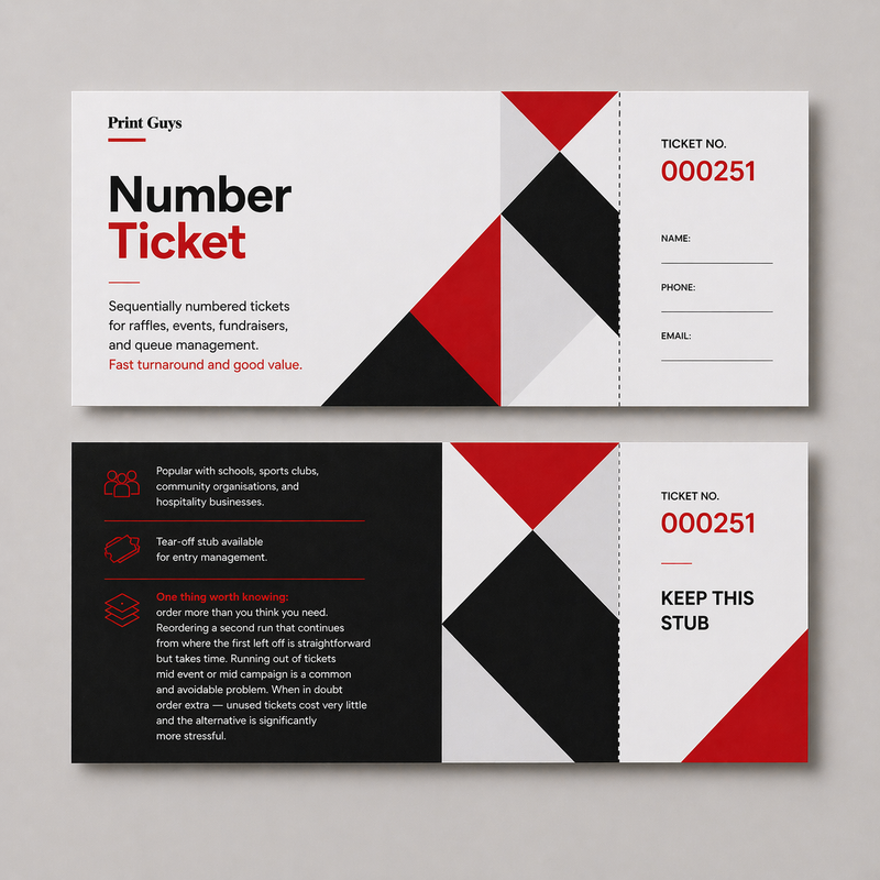 Numbered Tickets | Print Guys