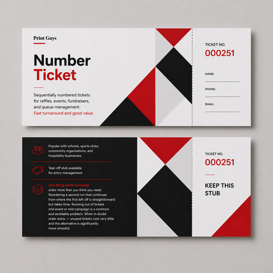 Numbered Tickets | Print Guys