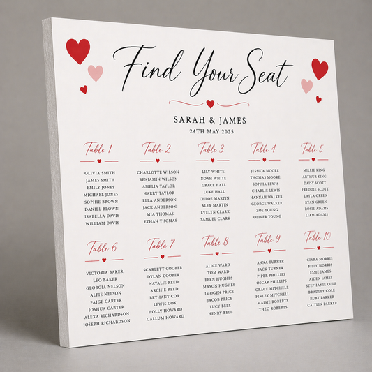 Seating Plan Signs | Print Guys