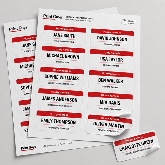 Fabric Sticker Sheet Name Tags | Print Guys