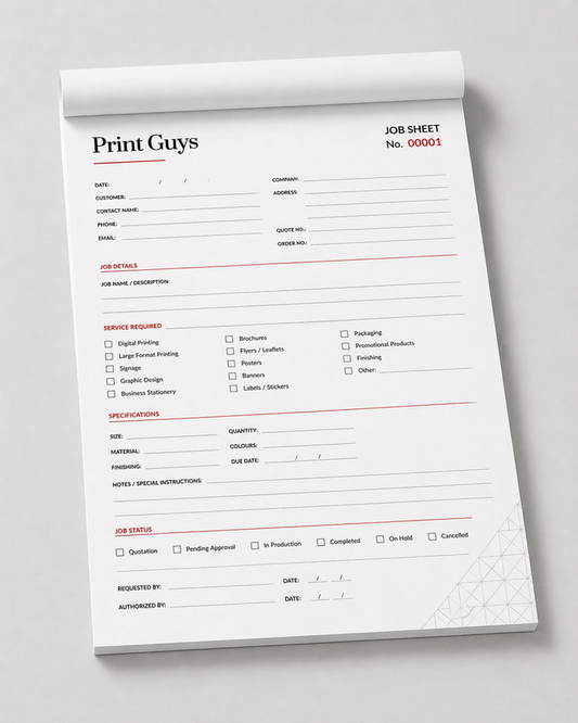 Worksheet Pads | Print Guys
